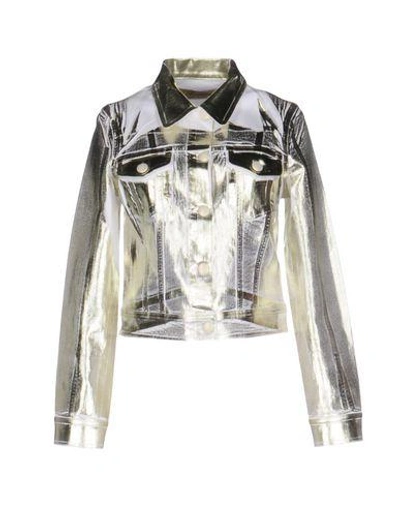 Shop Blumarine Denim Jacket In Platinum