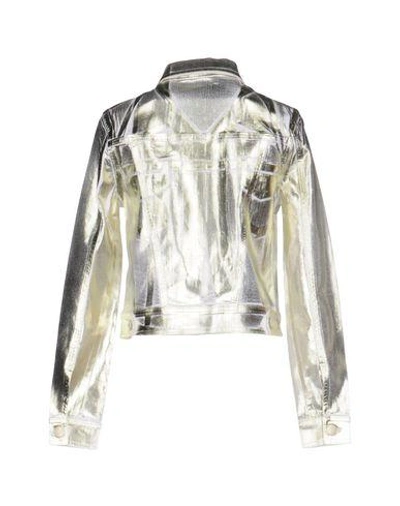 Shop Blumarine Denim Jacket In Platinum