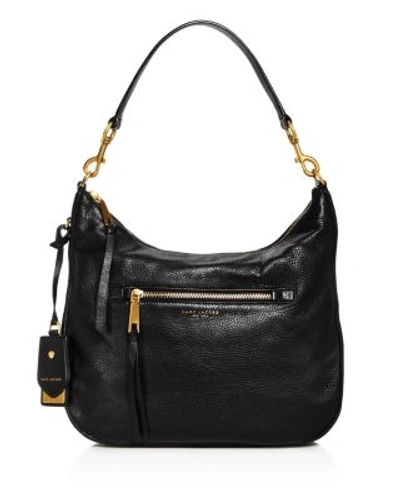 Shop Marc Jacobs Recruit Hobo In Black/gold