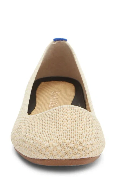 Rothys Rothy's The Max Square Flat In Sandstone Micro Check