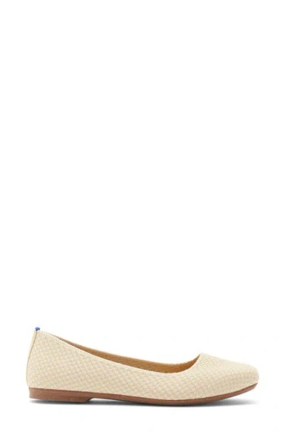 Rothys Rothy's The Max Square Flat In Sandstone Micro Check