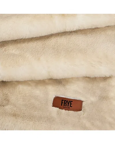 Frye Luxe Heavyweight Fluffy Oversized Throw In Nude