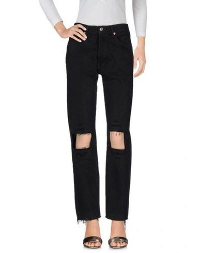 Shop Forte Couture Denim Pants In Black