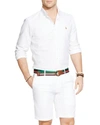 Polo Ralph Lauren Slim Fit White Cotton Shirt With Embroidered Logo In White