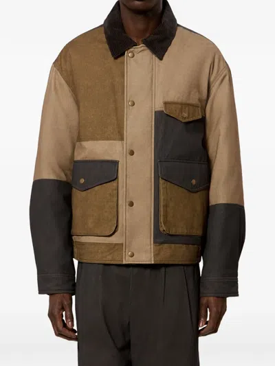 Isabel Marant Patchwork Cotton-blend Jacket In Brown