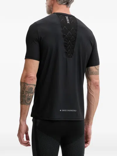 X-bionic Corefusion Run Logo-print Panelled T-shirt In Black
