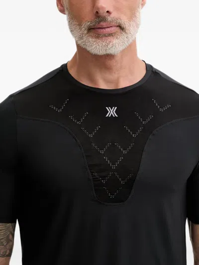 X-bionic Corefusion Run Logo-print Panelled T-shirt In Black