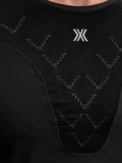 X-bionic Corefusion Run Logo-print Panelled T-shirt In Black