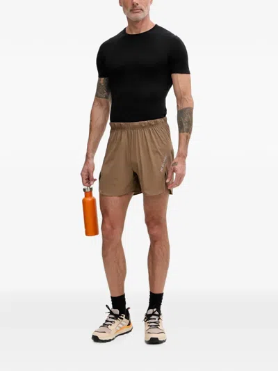 X-bionic Ripstop Elasticated Shorts In Brown