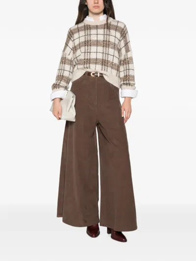Brunello Cucinelli Plaid-pattern Sequin-embellishment Sweater In Multi