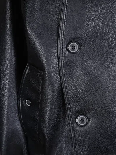 Source Unknown Vitellino Double-breasted Jacket In Black
