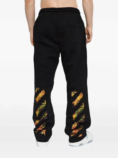 Off-white Drawstring Athletic Pants In Black