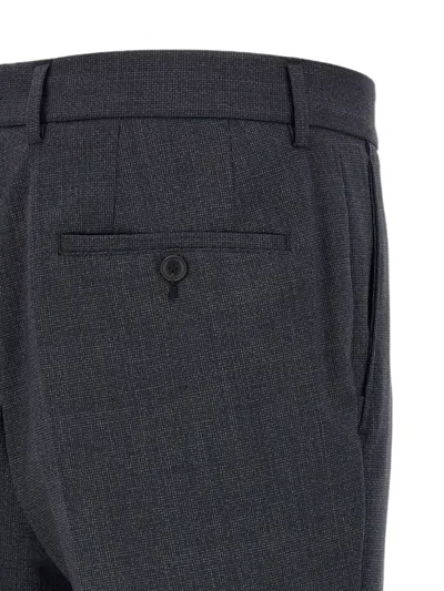 Hugo Boss Micro-texture Single-breasted Suit In Blue