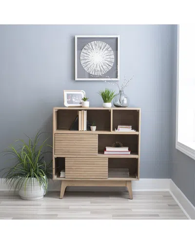 Linon Waves Bookcase In Brown