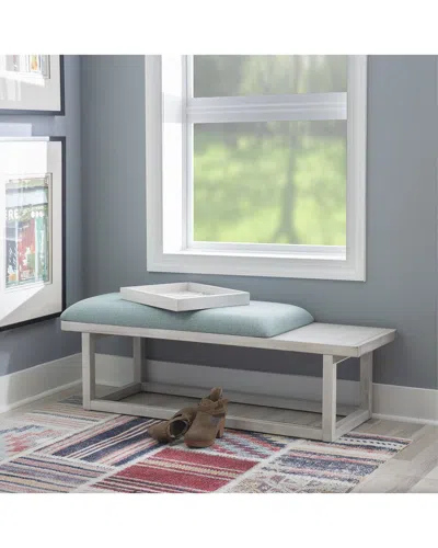 Linon Max Bench With Tray In Blue