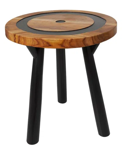 Peyton Lane Modern Teak Accent Table In Brown