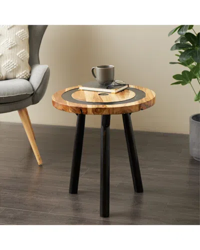 Peyton Lane Modern Teak Accent Table In Brown