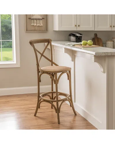 Linon Roxy Bar Stool In Brown