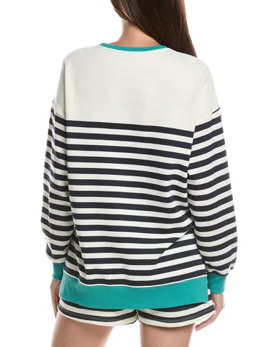 Z Supply Layer Up Stripe Sweatshirt In Eclipse In Multi