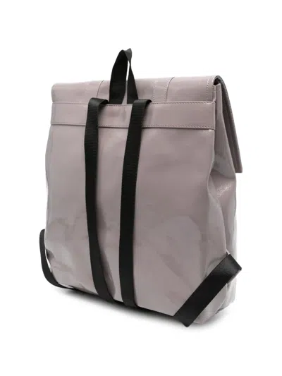 Rains Mini W3 Glaze-effect Backpack In Gray