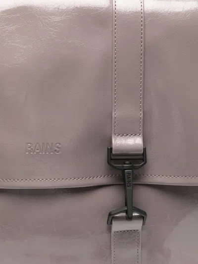 Rains Mini W3 Glaze-effect Backpack In Gray
