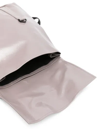 Rains Mini W3 Glaze-effect Backpack In Gray