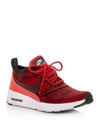 Nike Women's Air Max Thea Ultra Flyknit Lace Up Sneakers In University Red/black