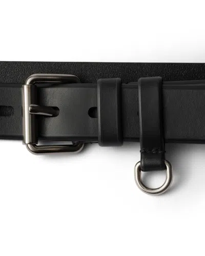 Prada Leather Belt In Black