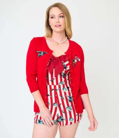 Unique Vintage 1950s Spaghetti Strap Romper In Multi