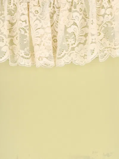 Chloé Chloe Lace-trim Silk-georgette Maxi Dress In Green