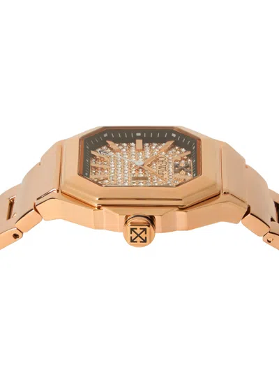 Off-white Shift Watch In Rose Gold