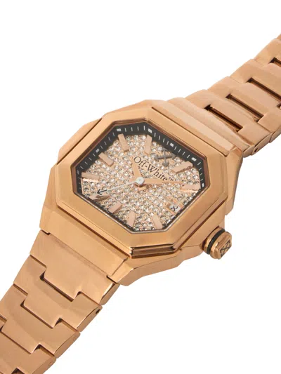 Off-white Shift Watch In Rose Gold