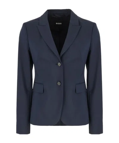 Hugo Boss Single-breasted Jacket In Animal Print