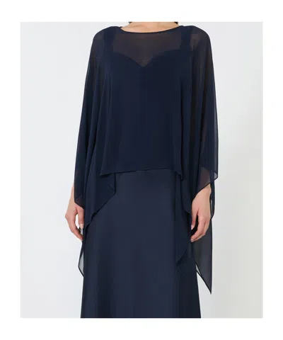 Max Mara Studio Msenebbie Stole Navy In Blue