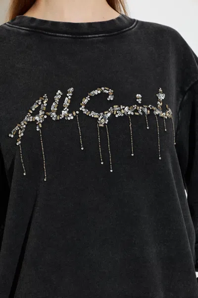 Allsaints Chains Pippa Embellished Sweatshirt In Black