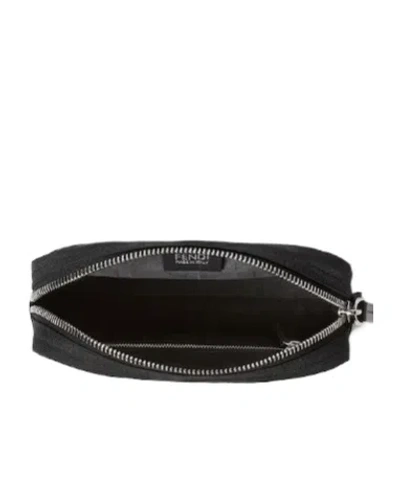 Fendi Medium-sized Vanity Case With Central Zippered Compartment In Black