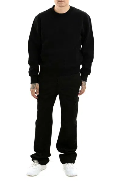 Givenchy Logo-embossed Chevron-pattern Sweater In Black