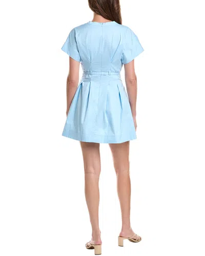 Marion Solid Mini Dress In Blue