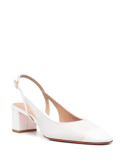 Santoni Leather Slingback Pumps In Multi