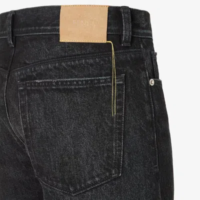 Fendi Basic Straight-leg Jeans In Black