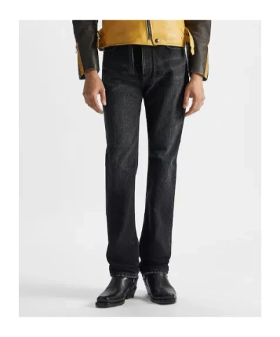 Fendi Basic Straight-leg Jeans In Black
