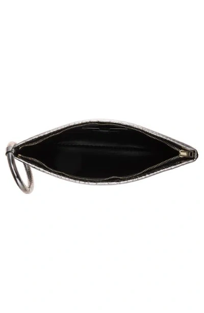Tom Ford Python Embossed Leather Clutch In Gray