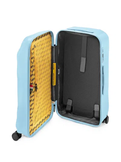 Crash Baggage Medium Trunk Dented-effect Suitcase In Blue