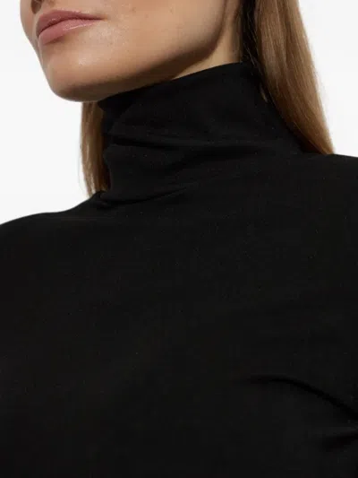 Dsquared2 Shoulder-pad Turtleneck Top In Black