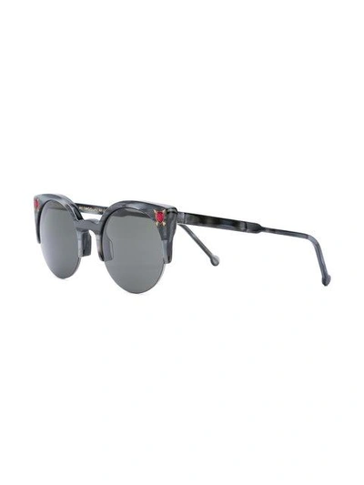 Shop Retrosuperfuture Panama Sunglasses In Grey