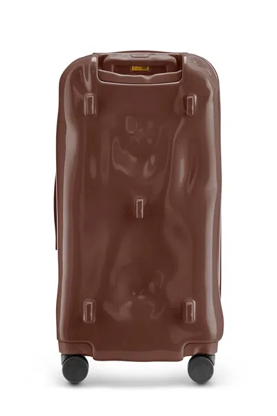 Crash Baggage Medium Trunk Dented-effect Four-wheel Suitcase In Brown
