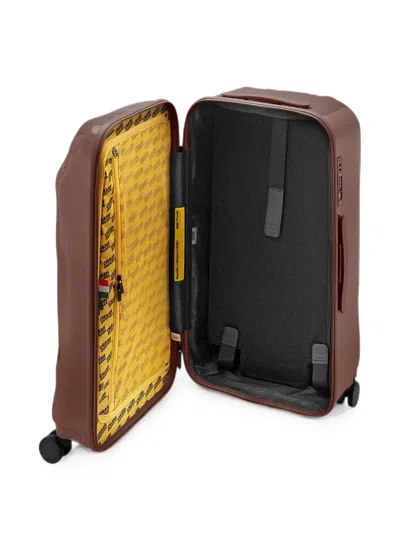 Crash Baggage Medium Trunk Dented-effect Four-wheel Suitcase In Brown