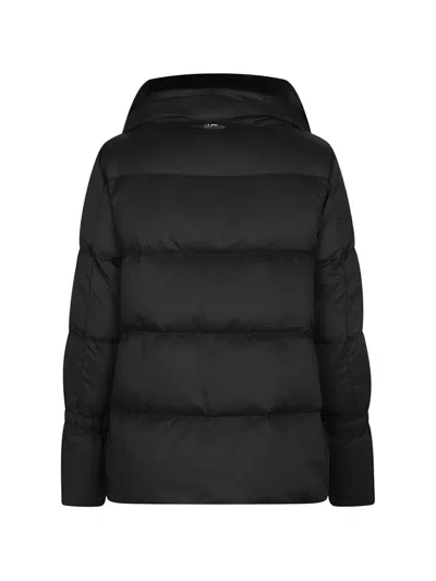 Herno Horizontal Quilted Down Polyester Down Jacket In Animal Print