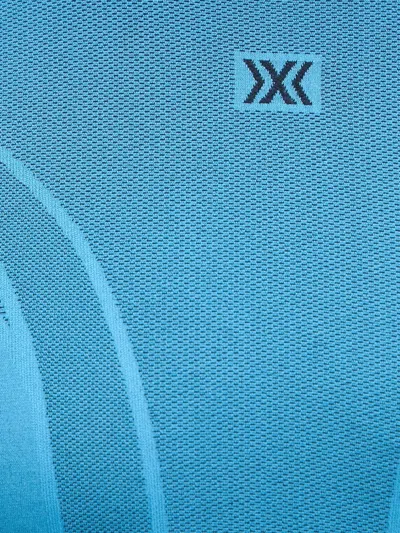 X-bionic Logo-patch Panelling T-shirt In Blue