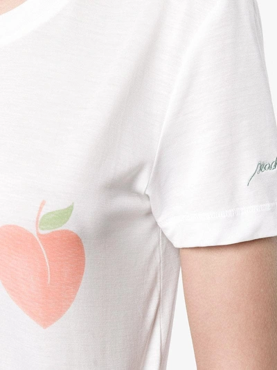 Shop Ganni Linfield Peach Print T-shirt